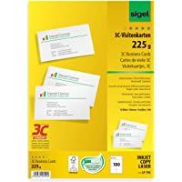 Sigel LP795 - Tarjetas de visita (100 unidades en 10 hojas- A4)- color blanco